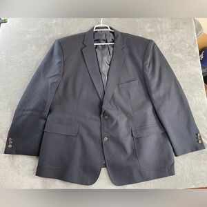 Mens Blazer Sport Coat Neil Allyn Size 56R 100% Polyester Machine Washable Black